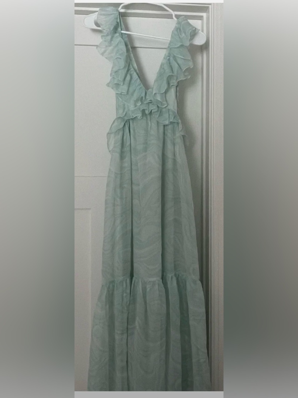 Abercrombie & Fitch Light Mint Green Dress Drama Ruffle

XS Petite